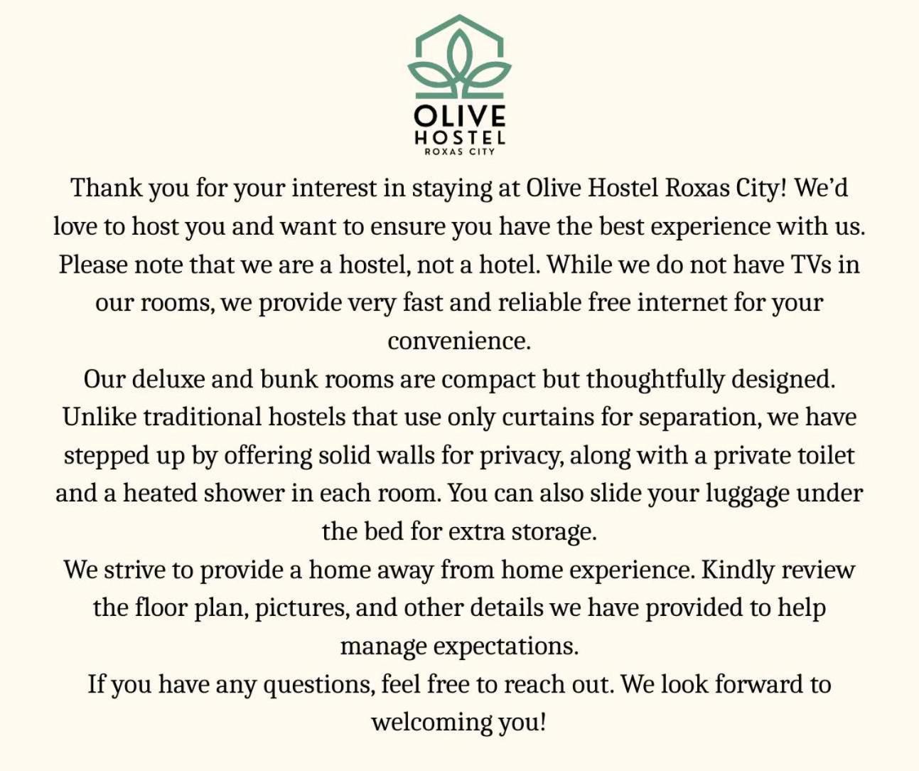 Olive Hostel Roxas City Eksteriør billede